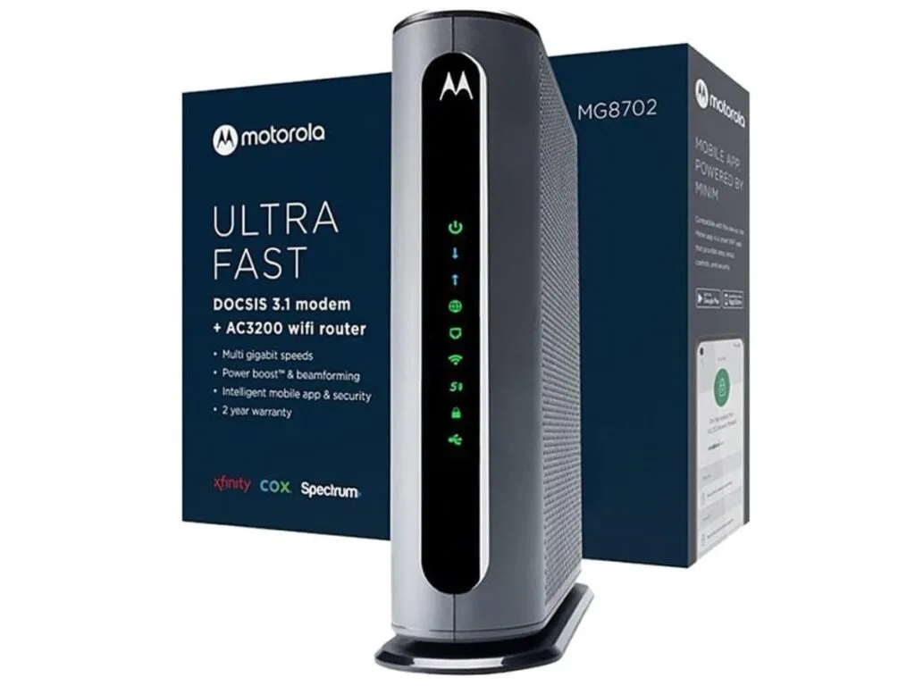 The Motorola MG8702 is one of the top routers compatible with Optimum’s internet service